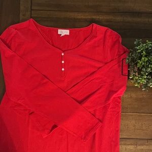 NWT Pink Lily Red Long Sleeve Tee